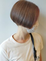 モリオフロムロンドン 原宿本店(morio from London) 【morio原宿】刈上げハンサムショートピンクフレーミングカラー