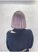ラベンダーベージュ　ショートボブ