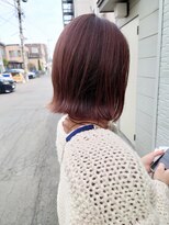 シザーズ(scissors) シースルーバング☆切りっぱなし&ラベンダーブラウン