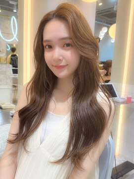 シーシンジュク 新宿南口(Sea shinjuku) 韓国風前髪×ショコラアッシュ【髪質改善/新宿/ふんわりカール】