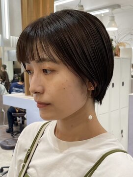 ポジ(poji) ショートボブ　髪質改善カラー　顔まわり　顔周り