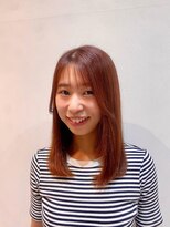 ネウィ ジャム 町田(newi JAM)&nbsp;オレンジカラー/顔まわりレイヤー/後れ毛カット