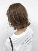 【ROSE】細めハイライト＿くすみベージュ＿ボブ