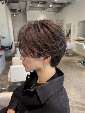 オーシャントウキョーシブヤ(OCEAN TOKYO shibuya) フェザーパーマシャドウパーマセンターパートニュアンスパーマ