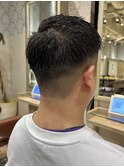 20代30代40代メンズビジネスツーブロックアッシュブラック