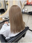 ホワイトグレージュミニウルフチェリーブラウンデジタルパーマ