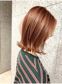 小顔見せショートベージュカラーブリーチしない透明感カラー