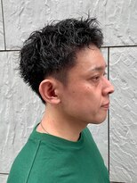 ジーニー 新百合ヶ丘(Genie)&nbsp;フェザーパーマサーフカール刈り上げセンターパート