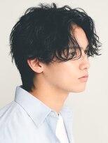 テン 心斎橋(tenn.)&nbsp;難波フェザーパーマフェザーショートニュアンスパーマ20代黒髪