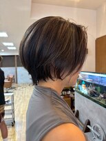 アグランテトラ 野田阪神店(a Gland tetra)&nbsp;大人可愛い小顔ショートボブ似合わせカット×立体感ハイライト