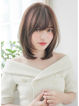 アフロート トウキョウ(AFLOAT TOKYO) 大人可愛い小顔顔まわりカットミディアムレイヤー20代30代40代