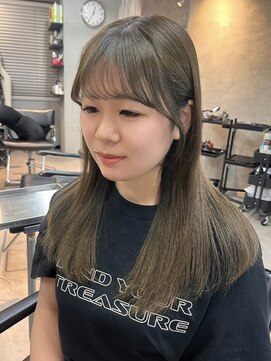ブリーチなしダブルカラー/韓国/顔まわり/レイヤー/東久留米