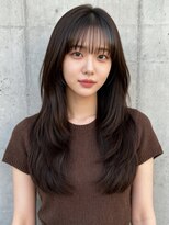 エイチ ウルフカット 大阪梅田(811)&nbsp;レイヤーボブヘアカラーバレイヤージュ50代くるみちゃんヘア