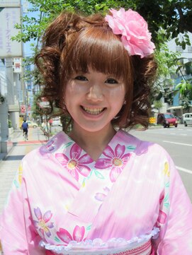 美容室イーナ(e na) かわいい系ゆかたアップ☆