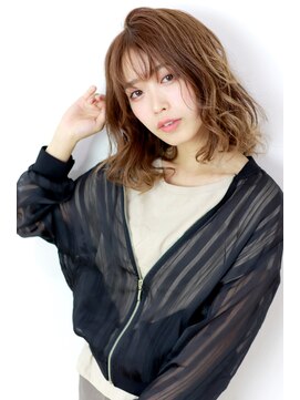 ラフィス ヘアー バース たまプラーザ店(La fith hair Bath) 【La fith】 ハイライト×ミディアムスタイル