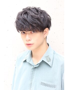 ネイビー(NAVY) クセけ風無造作マッシュ