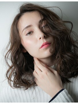 モッズヘア 越谷(mod's hair) 大人かっこいいくせ毛風小顔鎖骨ミディアム202u越谷30代40代50代