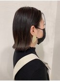 ローグ金町美容室《沙月》　アゴラインの切りっぱなしボブ