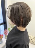 《花屋併設》前髪なしショート/ノンジアミンカラー/ラフ◎40代