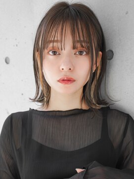 リヤン 表参道(lyann) ★クラゲヘアーオリーブグレー小顔ココアベージュ前髪レイヤ黒髪