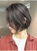 ハイライトカラーミルクティーベージュケアブリーチダブルカラー
