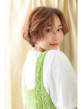 カバーヘア イヴ 戸頭店(COVER HAIR EVE) 透け感ハイトーンカラー束感ショートボブY戸頭10代20代30代