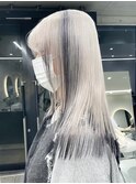ホワイトベージュカラーデザインカラーグレージュカラーブリーチ