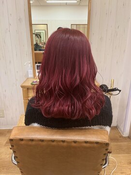 グランジュ 梅田店(GRANZE) チェリーレッド☆暖色カラー