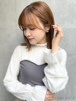 オーブ ヘアー ラックス 下通り熊本3号店(AUBE HAIR lax) 20代・30代_顔周りカット_ナチュラルシースルーバンク