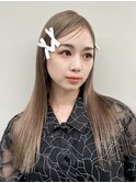 ミルクティーベージュダブルカラーグレージュカラーハイライト