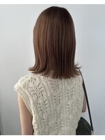 シェリッシュ ノース(Sheriche North)&nbsp;面長カバー◎肩下ボブ×モカベージュ【ブリーチ1回】