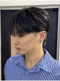 桑名メンズパーマメンズカットセンターパートメンズマッシュ緩め