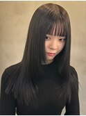 レイヤーストレートロング/ツヤ髪/黒髪/ENTER 天神店