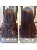 【箕面豊中】髪質改善縮毛矯正ビフォーアフター
