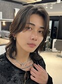 メンズミディアム　メンズボブ　毛流れスパイラル