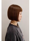 ワイドバング／オン眉／切りっぱなしボブ／個性派ボブ／ボブ
