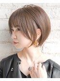 大人可愛いハンサムショートひし形ショートボブ20代30代40代