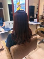 美容室ステラ　坂戸駅前店&nbsp;髪質改善ストレート×ツヤ赤カラー