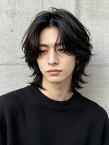 エイチ メンズ(H)&nbsp;マンバンセンター分けマンバンヘアマッシュパーマツイストパーマ