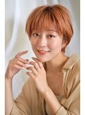 【trecplori 津田沼】オレンジベージュ/ガールズショート