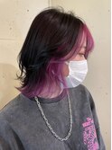 【KIKA】インナーカラーカシスピンク×ボブ