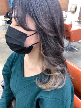 ベルクープス 天王寺店(Belle Coupes) 【BelleCoupes】足立美佐恵 インナーカラー アッシュ×ベージュ