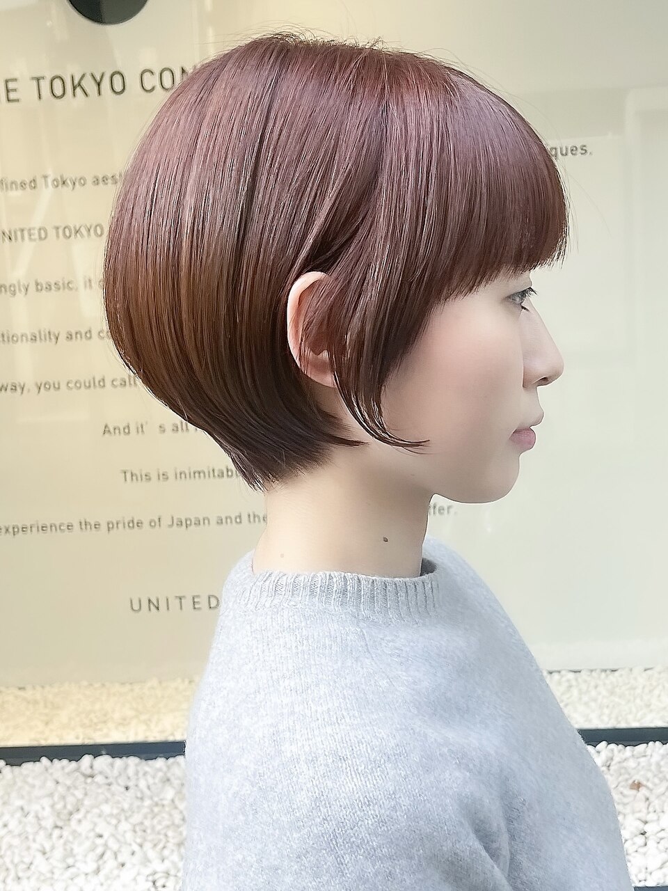 ショートボブ暖色くせ毛多毛前髪ありくびれ20代30代40代：L183112657