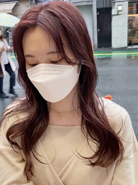 シエル バイ ケンジ 登戸 生田(CIEL by KENJE) ★くびレイヤーエモージュ前髪マチルダボブインナーグレージュ