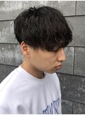 シャドウパーマメンズマッシュスパイラルパーマメンズカット