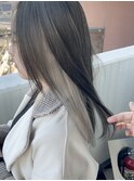 インナーカラーホワイトベージュケアブリーチダブルカラー横浜駅