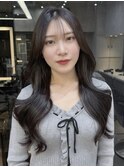 ミニウルフレイヤーカット顔周りカット前髪カット韓国ロング池袋