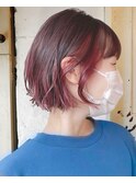 大人女性におすすめのショート×インナーカラー×ハイライト