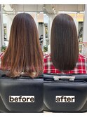 【髪質改善カラー】美髪トリートメント＋カット＋カラー