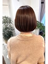 ニア 栄(nia)&nbsp;大人ハイライトボブ　ハイライト　垢抜けボブ　朝楽ヘア